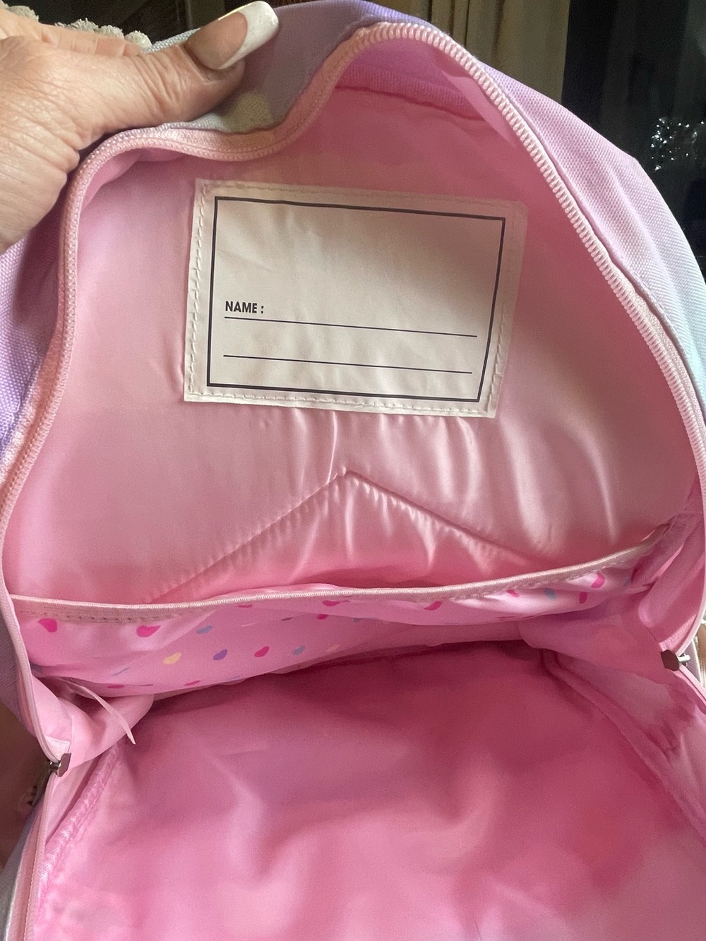 Justice Girls Iridescent Sequin Backpack Pink Pastel School Bookbag - Picture 7 of 8